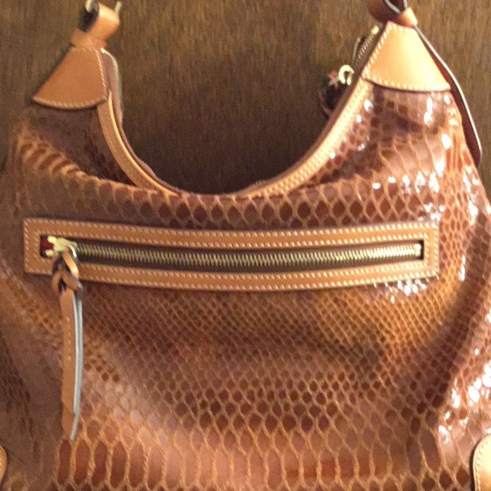 Dooney & Bourke snakeskin leather shoulder bag EUC - Picture 6 of 7